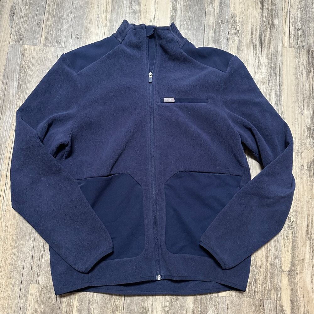 FIGS On Shift Jacket Mens Small Blue Fleece Full Zip Pack Primaloft Workwear